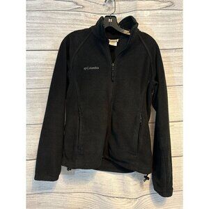 Columbia Fleece Jacket Black Zip-Up Size M